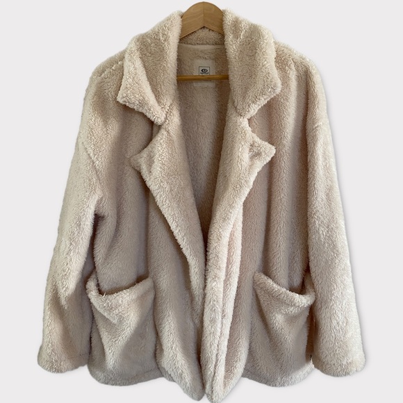 Rip Curl Jackets & Blazers - Rip Curl Fuzzy Teddy Open Plush Cardigan/Jacket